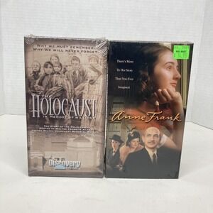 Anne Frank: The Whole Story VHS, 2001 2-Tape Set & Discovery's Holocaust VHS Lot